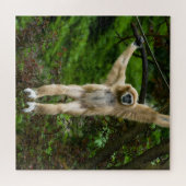 Lar Gibbon, der vom Baum hängt Puzzle (Horizontal)