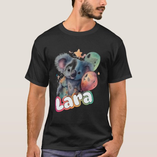 Lara - Adorable Mädchenname mit Niedlichem Koala T-Shirt (Vorderseite)