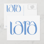 Lara blue Postcard Postkarte (Vorne/Hinten)