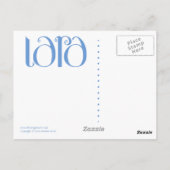 Lara blue Postcard Postkarte (Rückseite)