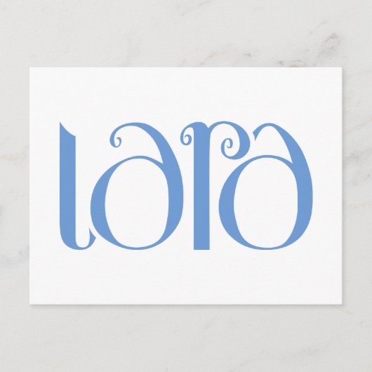 Lara blue Postcard Postkarte (Vorderseite)
