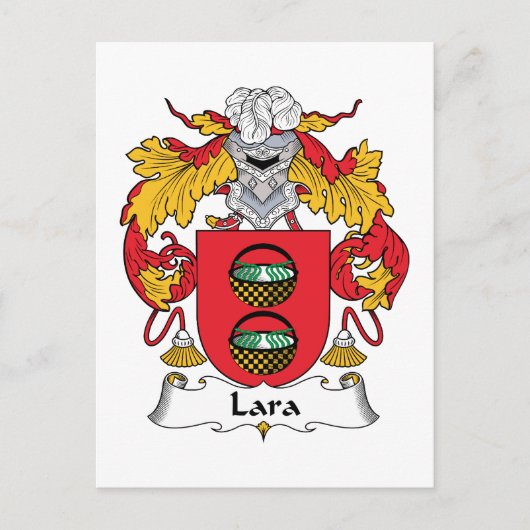 Lara Familienwappen Postkarte (Vorderseite)