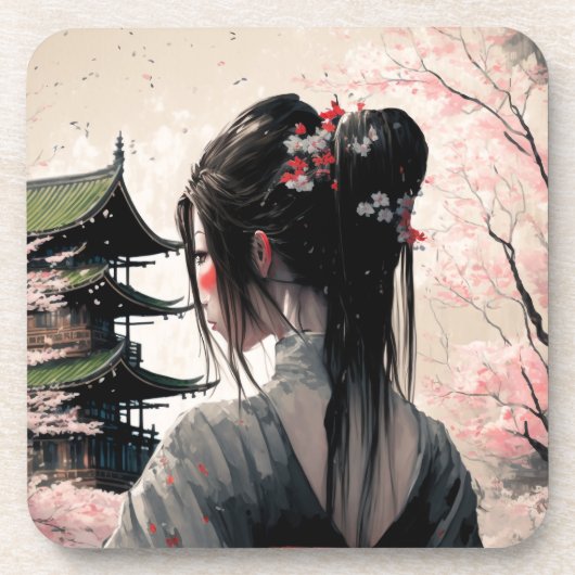 Lara Japan - Harte Plastikuntersetzer Getränkeuntersetzer (Vorderseite)