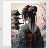 Lara Japan - Papierblatt (Vorne/Hinten)