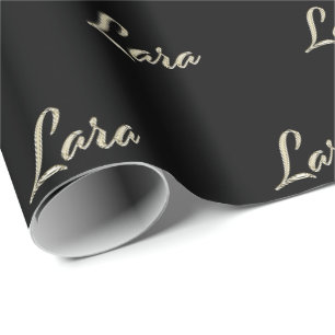 Lara white gold Handwriting Geschenkpapier