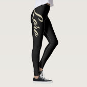 Lara white gold Handwriting Hose Leggings (Rechts)