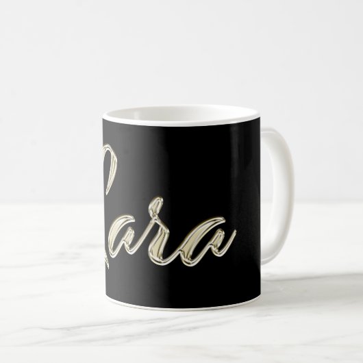 Lara white gold Handwriting Tasse Kaffeetasse (VorderseiteRechts)