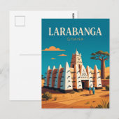 Larabanga-Moschee Ghana Postkarte (Vorne/Hinten)