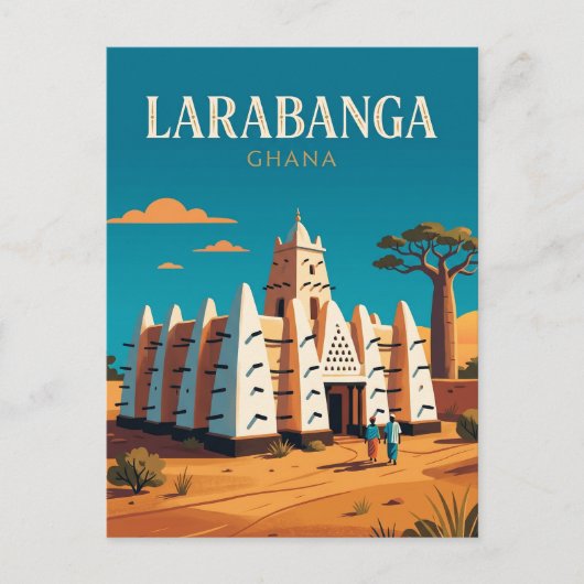 Larabanga-Moschee Ghana Postkarte (Vorderseite)