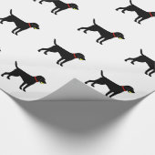 Larador Fetch, Black Lab-Ball Geschenkpapier (Ecke)