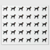 Larador Fetch, Black Lab-Ball Geschenkpapier (Flach)