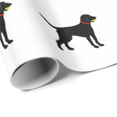 Larador Fetch, Black Lab-Ball Geschenkpapier (Rolleneckpunkt)