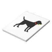 Larador Fetch, Black Lab-Ball Notizblock (Rotiert)
