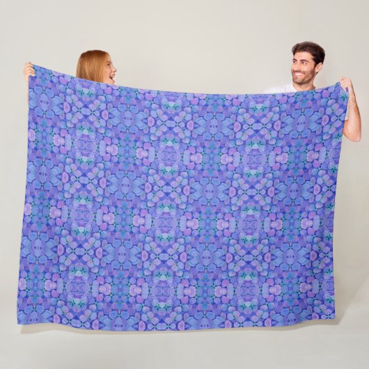 Larage Fleece Decke Lavender Hydrangea Muster (Beispiel)