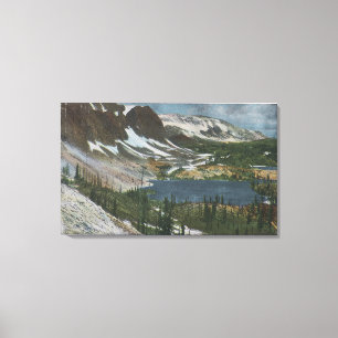 Laramie, WY - Lake Marie und Snowy Range auf Unio Leinwanddruck
