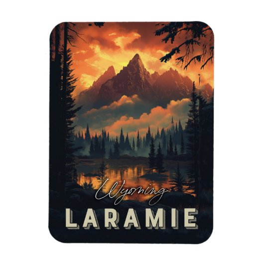 Laramie Wyoming Vintag Magnet (Vertikal)
