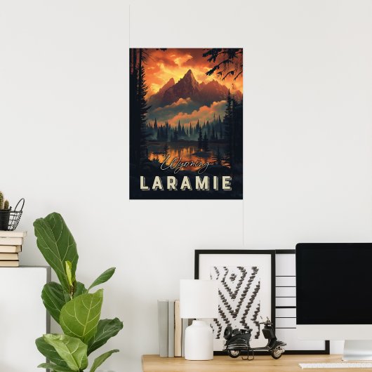 Laramie Wyoming Vintag Poster (Heimbüro)