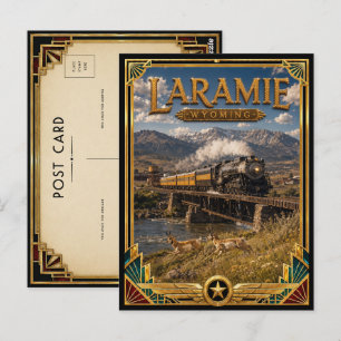 Laramie Wyoming Vintage Art Deco Golden Age Postkarte