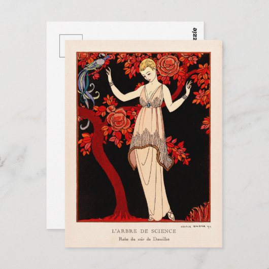 L'Arbre de science von George Barbier Postkarte (Vorne/Hinten)