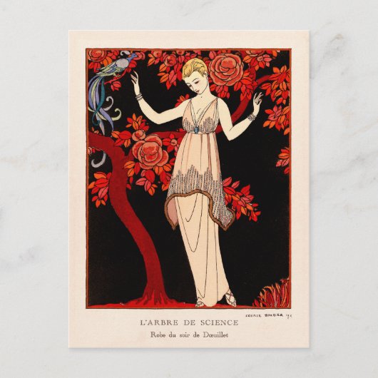 L'Arbre de science von George Barbier Postkarte (Vorderseite)