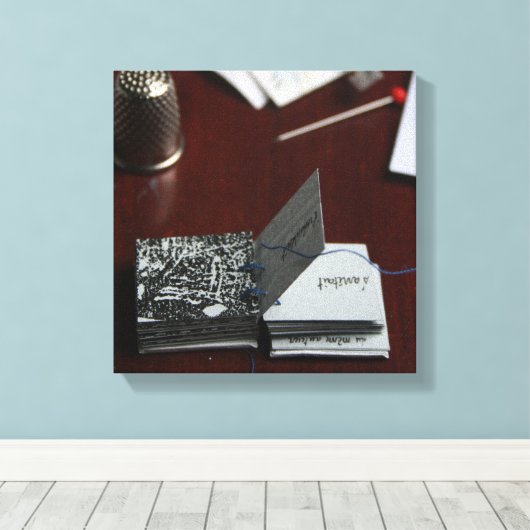 L'Arbre O Carré Tree Miniatur Artist Book Leinwand (Insitu (Holzboden))