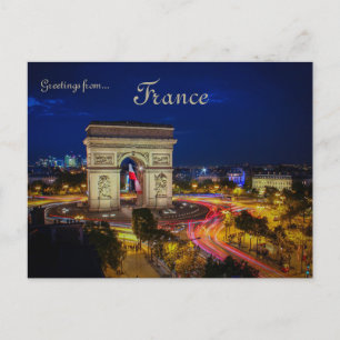 L'Arc de Triomphe de l'Etoile Paris Frankreich Postkarte
