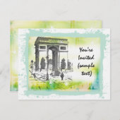 L'Arc de Triomphe Einladungen (Vorne/Hinten)