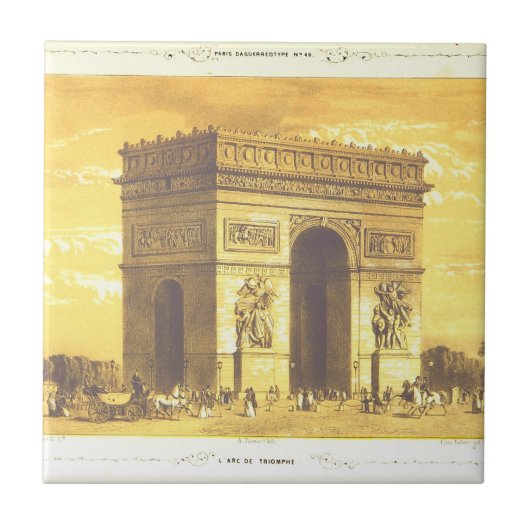 L'Arc de Triomphe, Paris 1840 Fliese (Vorderseite)