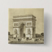 L'Arc de Triomphe, Paris, graviert von Auguste Bry Button (Vorderseite)