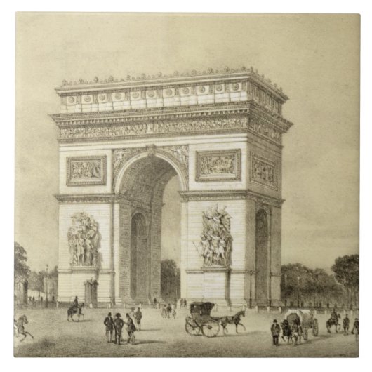 L'Arc de Triomphe, Paris, graviert von Auguste Bry Fliese (Vorderseite)