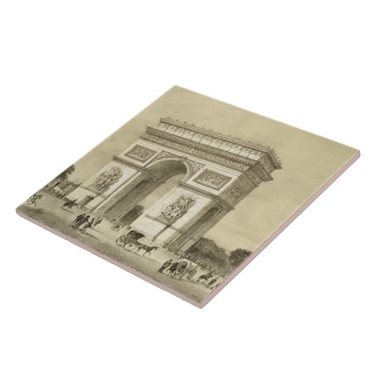 L'Arc de Triomphe, Paris, graviert von Auguste Bry Fliese (Seite)