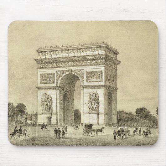 L'Arc de Triomphe, Paris, graviert von Auguste Bry Mousepad (Vorne)