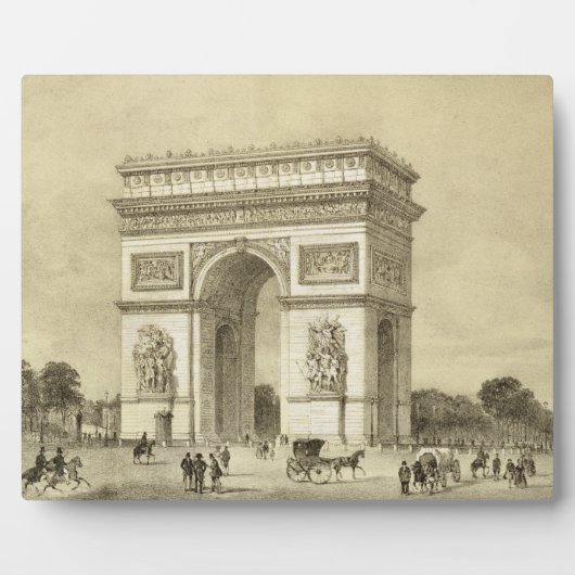 L'Arc de Triomphe, Paris, Gravur von Auguste Bry Fotoplatte (Vorderseite)