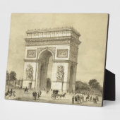 L'Arc de Triomphe, Paris, Gravur von Auguste Bry Fotoplatte (Seite)
