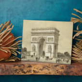 L'Arc de Triomphe, Paris, Gravur von Auguste Bry Fotoplatte (Seite)