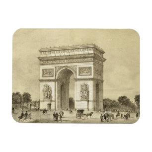L'Arc de Triomphe, Paris, Gravur von Auguste Bry Magnet