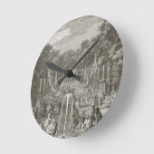 L'Arc de Triomphe, Versailles (Gravieren) Runde Wanduhr (Winkel)