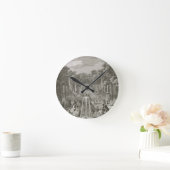 L'Arc de Triomphe, Versailles (Gravieren) Runde Wanduhr (Zuhause)