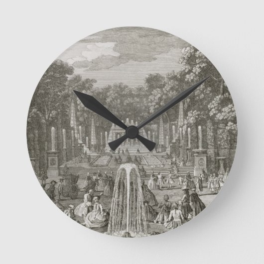 L'Arc de Triomphe, Versailles (Gravieren) Runde Wanduhr (Vorderseite)