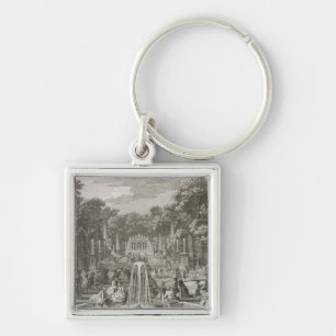 L'Arc de Triomphe, Versailles (Stich) Schlüsselanhänger