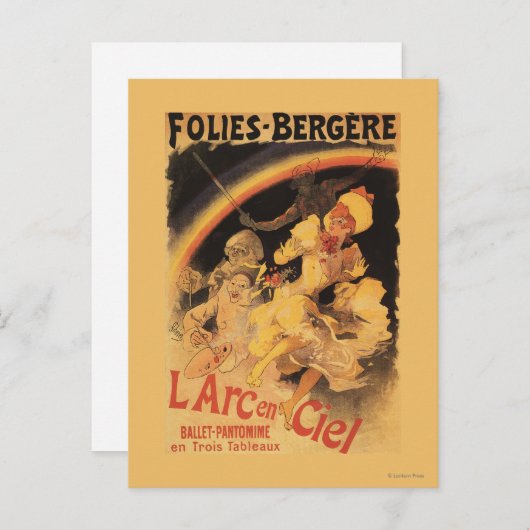 L'Arc-en-Ciel Ballet in Folies-Bergere Postkarte (Vorne/Hinten)