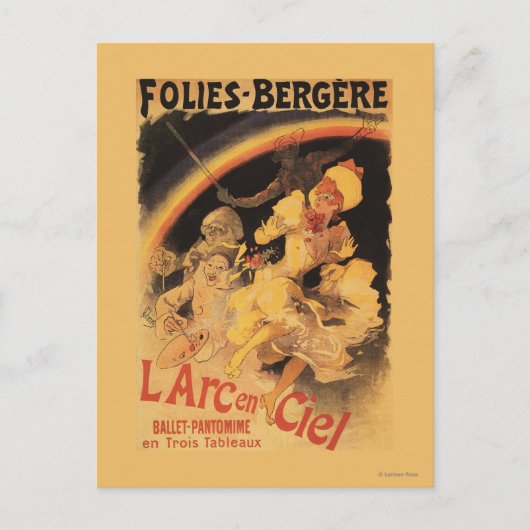 L'Arc-en-Ciel Ballet in Folies-Bergere Postkarte (Vorderseite)
