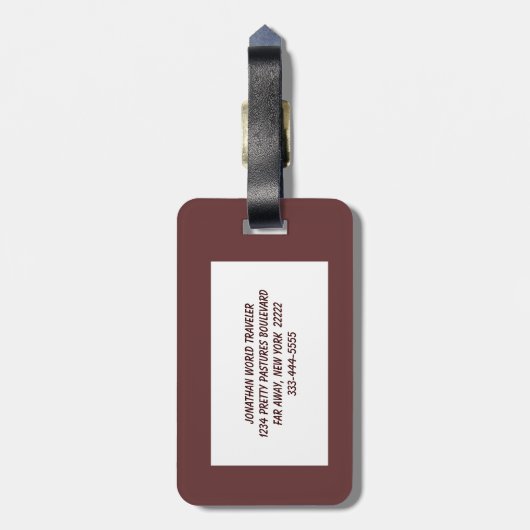 Larch Cone Gepäckanhänger (Rückseite vertikal)