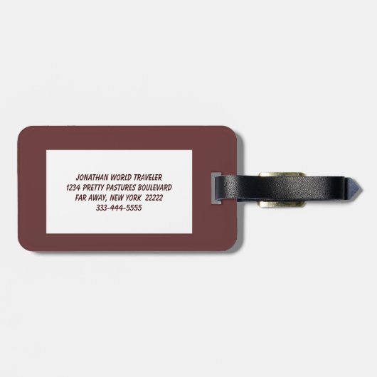 Larch Cone Gepäckanhänger (Rückseite horizontal)