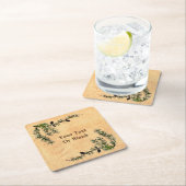 Lärchenzweige Rechteckiger Pappuntersetzer (Vor Ort)