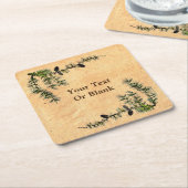 Lärchenzweige Rechteckiger Pappuntersetzer (angewinkelt)