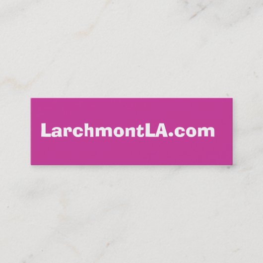 LarchmontLA.com auf Facebook (Rosa) Mini Visitenkarte (Vorderseite)
