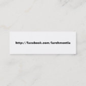 LarchmontLA.com auf Facebook (Rosa) Mini Visitenkarte (Rückseite)