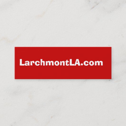 LarchmontLA.com Mini Visitenkarte (Vorderseite)