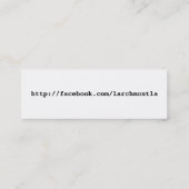 LarchmontLA.com Mini Visitenkarte (Rückseite)
